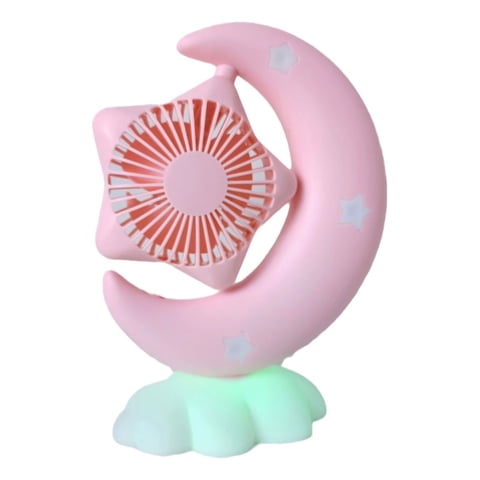 Genérico - Mini Ventilador Escritorio Usb Luz Nocturna Niños Niñas Lau