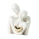 thumbnail image 4 of Estatua De Pareja Abrazándose De Cerámica, Elegante Para Decoración Del Hogar, 2,8 X 3,7 Pulgadas, Color Blanco, 4 of 5