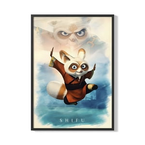 Creango - Cuadro Poster Enmarcado Kung Fu Panda Shifu Decorativo