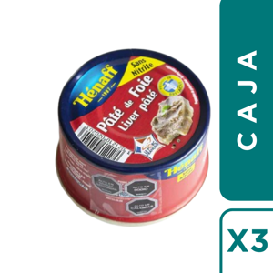 Pack 6 Latas Pate Foie Henaff 130 Grs C/U