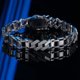 thumbnail image 3 of Cadenas de Pulsera de Eslabones Cubanos para Hombre Transparentes 5A+ CZ Pulsera de Diamante Simulado para Hombre Chapado en Oro Blanco de 18K Plata de Ley 925 Joyería de Pulsera para Hombre 18-20CM, 3 of 8