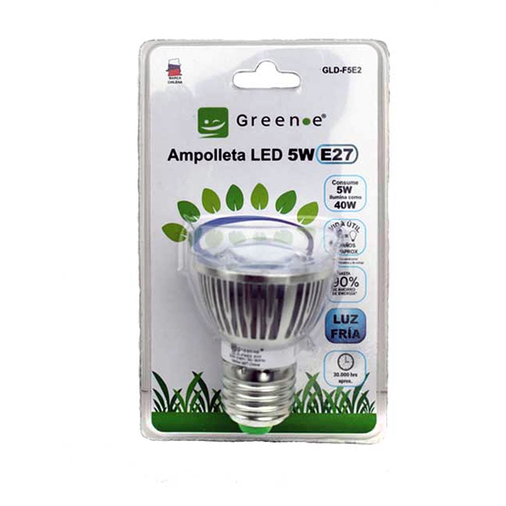 Green E - Ampolleta Led Spot 5w E27 Cob Luz Fría