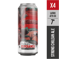 Anfiteatro - Pack X04 Esperanza, 7° (Strong Chilean Ale) - Cerveza Artesanal Valparaiso- 475 Ml