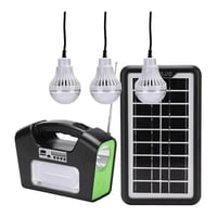 Leonimport - Kit Solar Camping Ampolletas Led Fm Rádio Bluetooth Mp3 Gd16