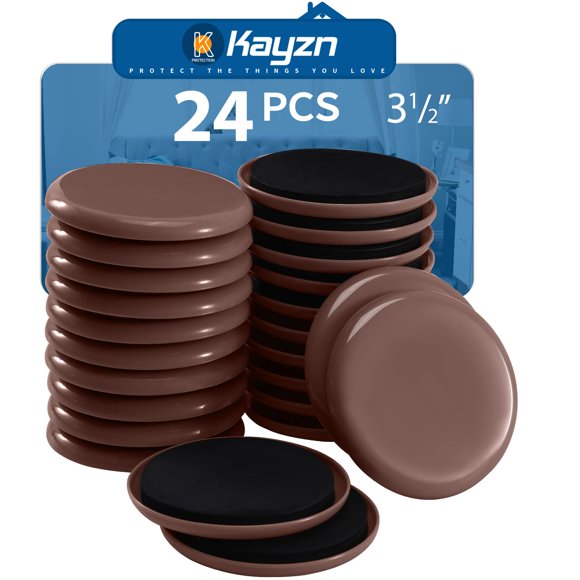 Deslizadores para muebles Kayzn, 24 piezas, alta resistencia, 3.5 cm, para alfombra