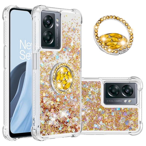 Funda Para Oneplus Nord N300 Con Brillo Líquido, Protección Completa Y Soporte De Anillo Giratorio