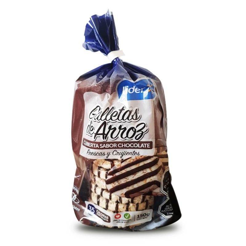 Galletas De Arroz Con Chocolate 150 g Lider
