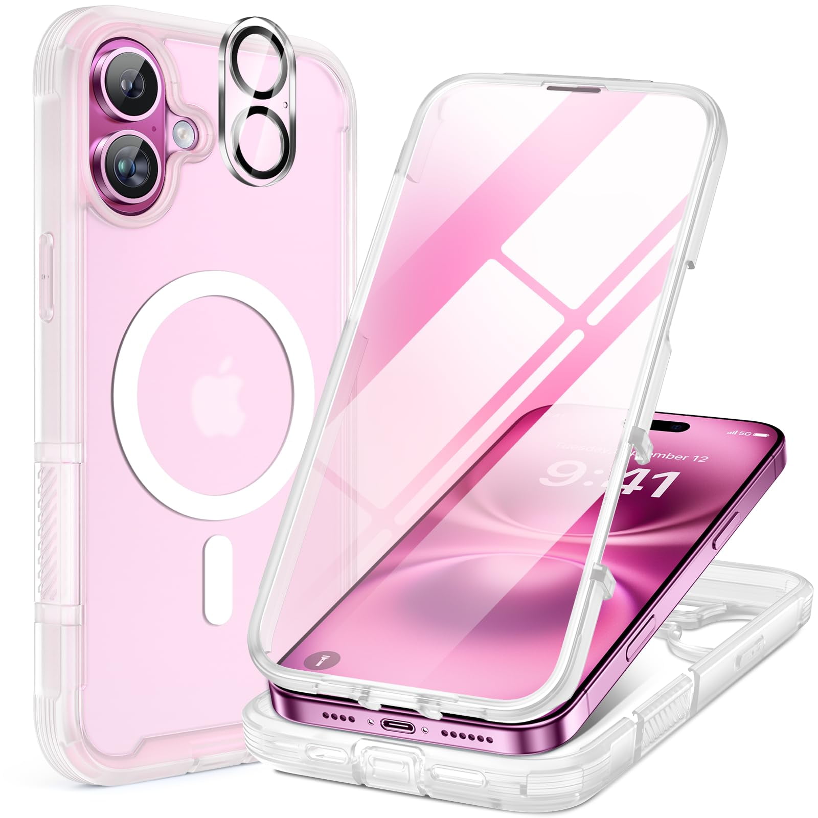 Funda Magnética Miracase Para Iphone 16 Plus Con Pantalla