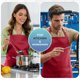 thumbnail image 5 of Delantal Utopia Kitchen 4 unidades rojo con 2 bolsillos, 5 of 6