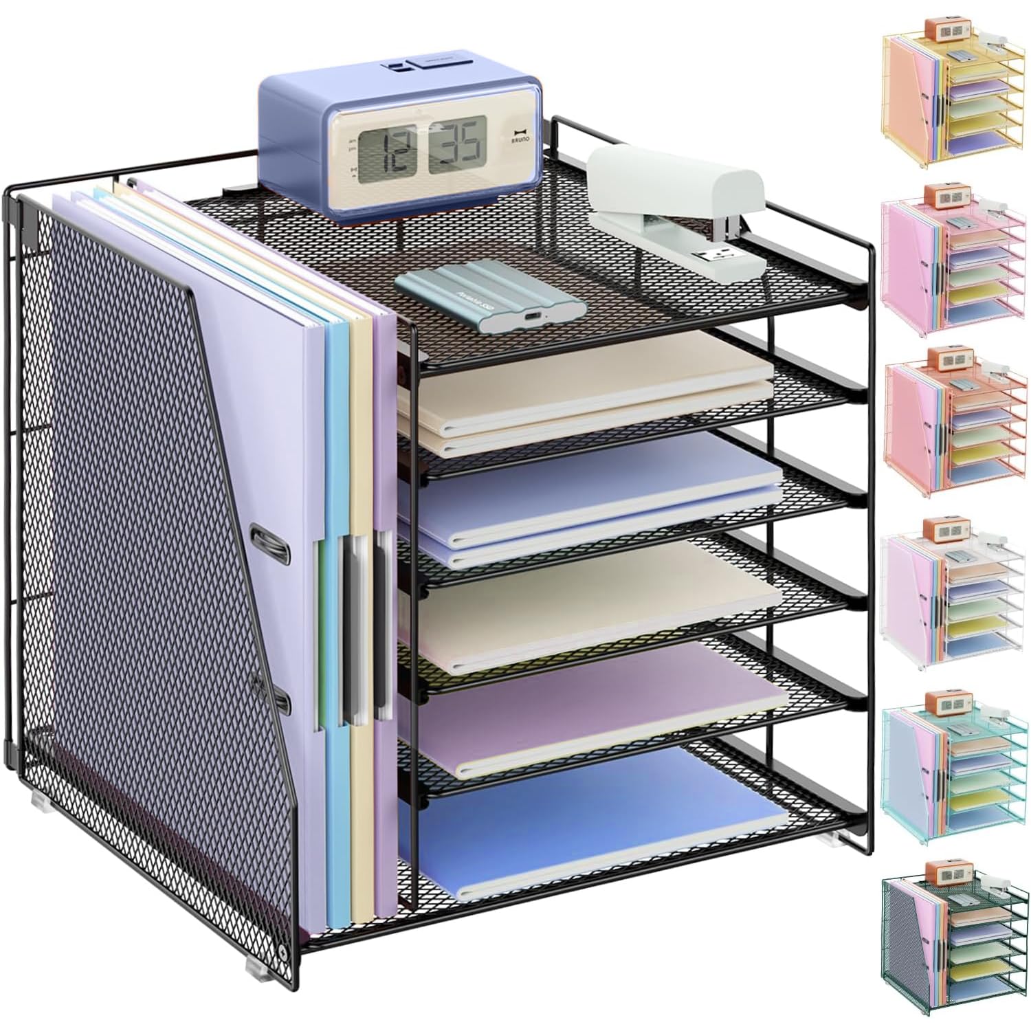 Organizadores Y Accesorios De Escritorio Gianotter Organizador De Papel De 6 Niveles