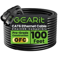 Cable Ethernet Gearit Blindado Cat6 Ethercon 30 M Negro