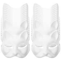 Máscara De Gato Therian Masks Xybhrc, Blanca, Para Fiestas De Halloween, 20 Unidades