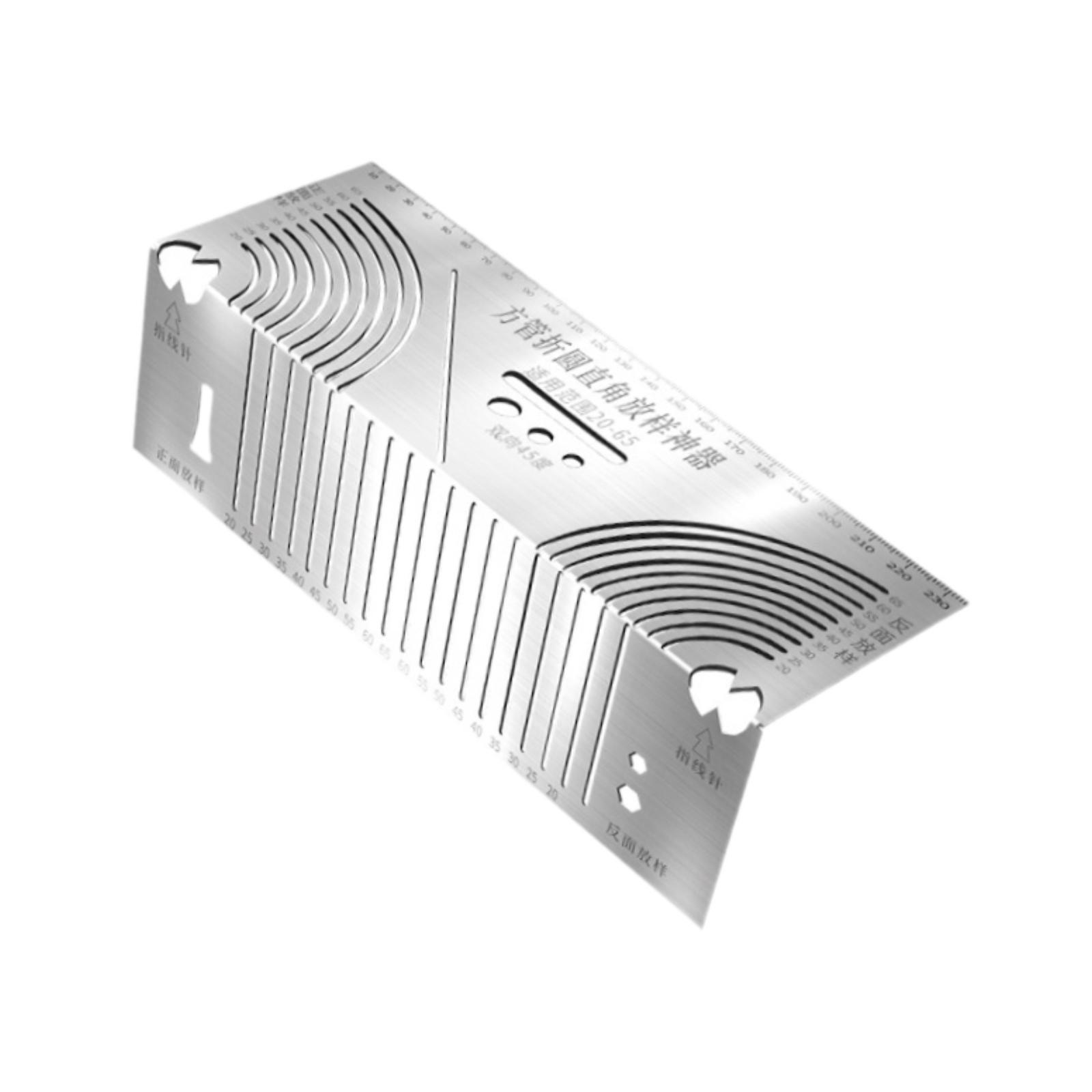 Magideal - Herramienta De Marcado Y Medición De Ángulos De Precisión, Lineal, Regla De Marcado De Metal Para Soldadura, Trazador De Líneas Paralelas Para Medició