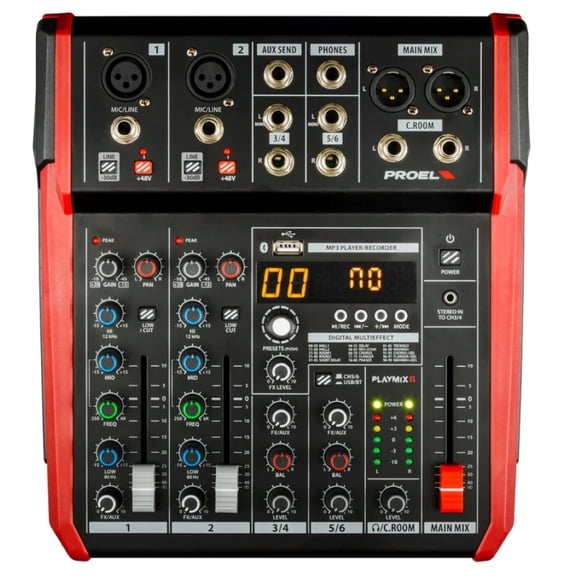 Mezcladora Mixer Proel PlayMix 6