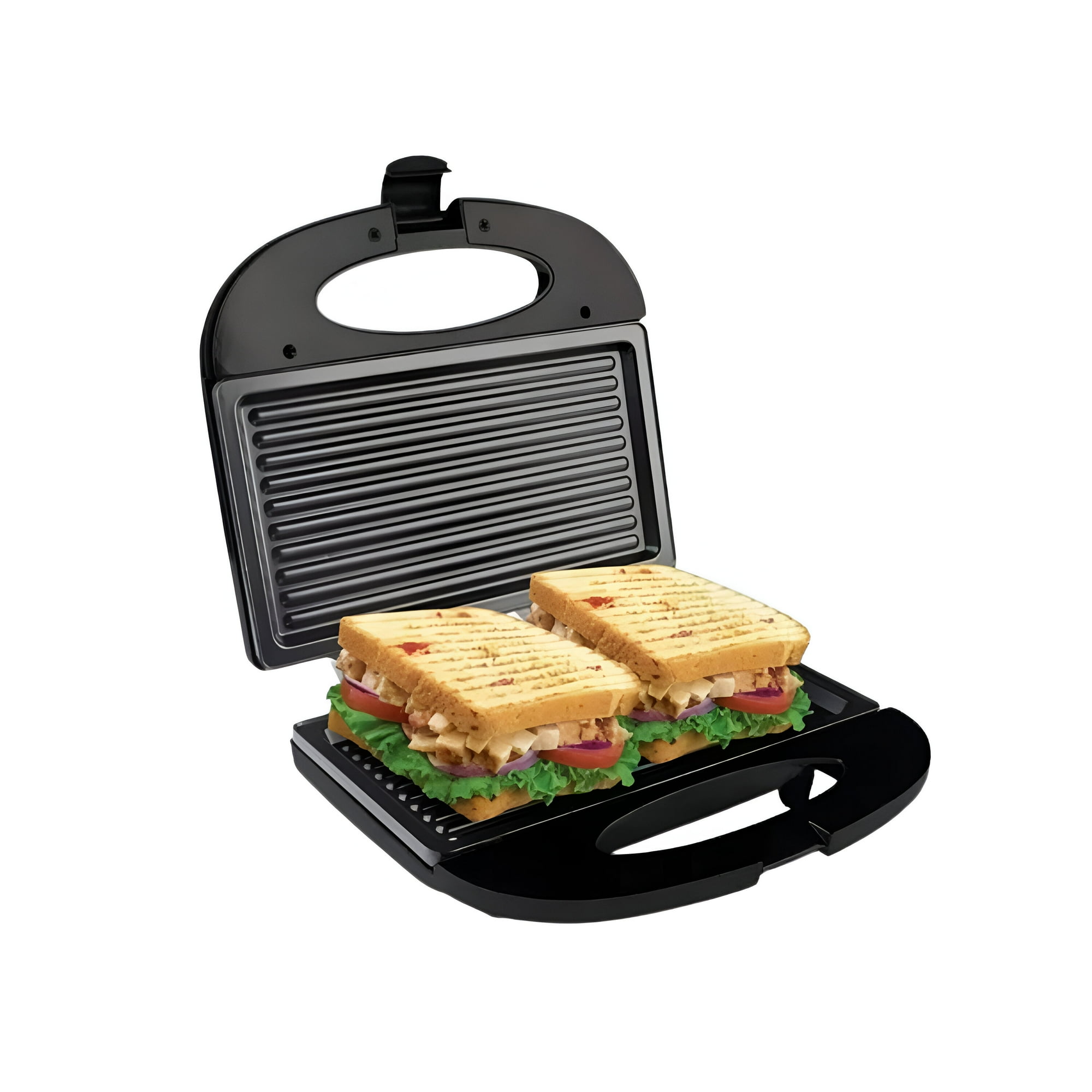 Importclick - Plancha Sandwichera Grill Eléctrica Tostador Multiuso Negro