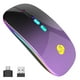 thumbnail image 1 of CC Store Mouse LED Inalámbrico Bluetooth 5.1 y 2.4 GHz Negro-Morado, 1 of 3
