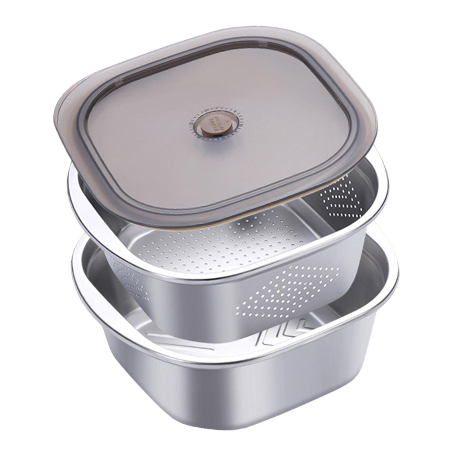 Bothyi - Colador De Acero Inoxidable Para Guardar Alimentos, Ideal Para Verduras Y Legumbres, 4600 Ml.