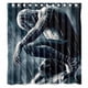 thumbnail image 1 of Cortina de ducha de Spiderman bajo la lluvia, juego de cortinas de baño con ganchos, tamaño 66 x 72 pulgadas, 1 of 3