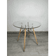 thumbnail image 3 of Mesa de Comedor Redonda 80 cm Vidrio Templado 10 mm Base Madera de Haya, 3 of 6