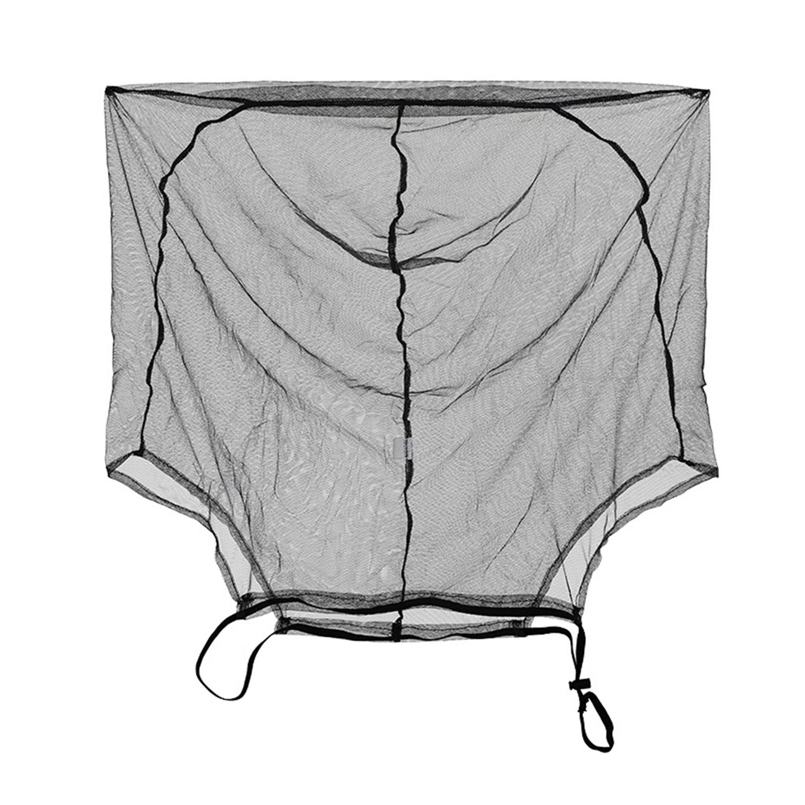 Ioensy - Red De Malla Para La Cara Red De Protección De Cabeza Duradera Para Pescar Caminar Al Aire Libre Senderismo Negro