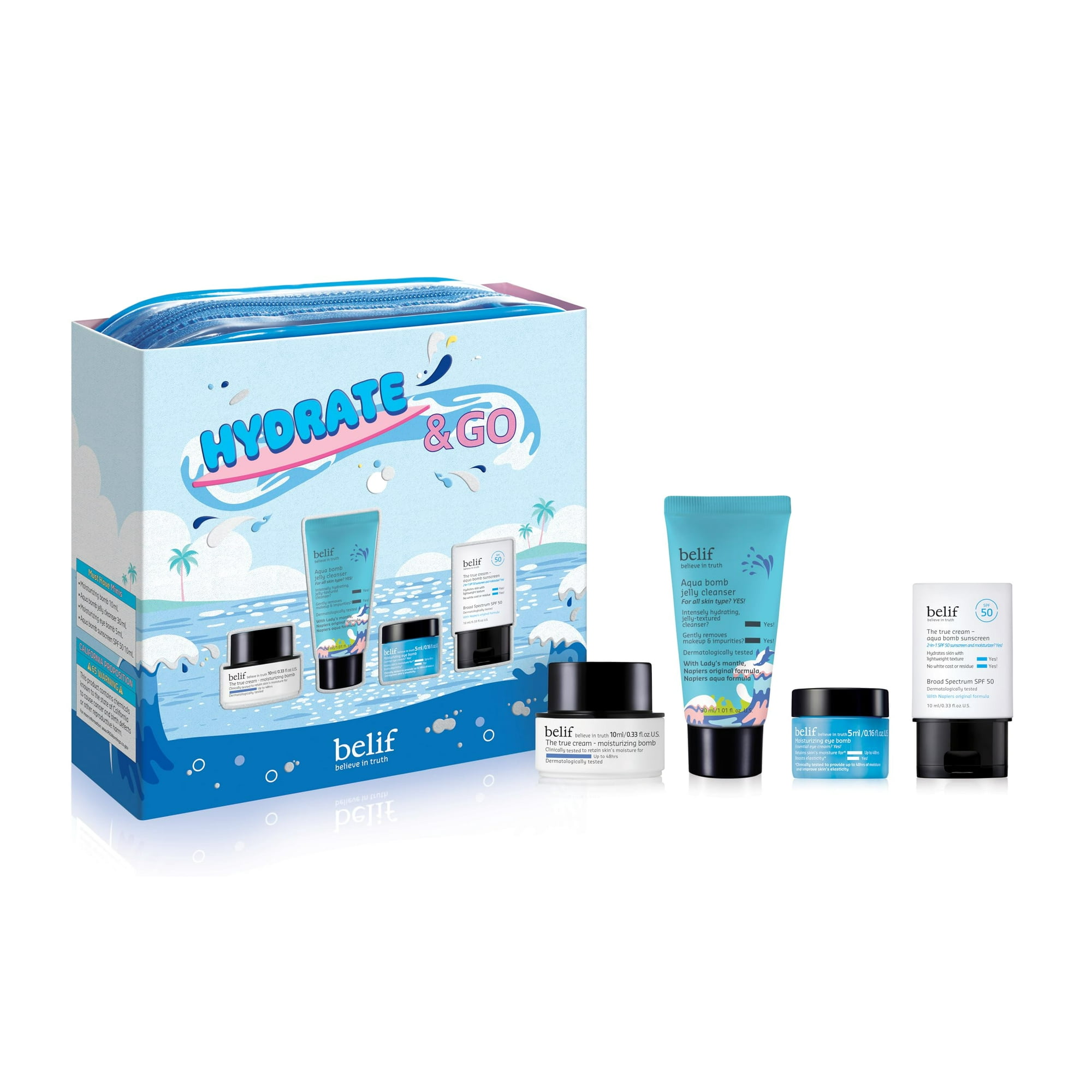 Set De Cuidado De La Piel Belif Hydrate & Go Kit, Crema Hidratante Para Ojos