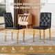 thumbnail image 3 of 4-pack black PU dining chairs ergonomic buckle backrest, 35 inches high, golden metal legs,Combines Comfort and Texture.Perfectly suitable for family dining rooms, hotel banquet halls,etc., 3 of 3