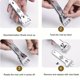 thumbnail image 3 of 1pc Multi-Purpose Razor Blade Scraper Cleaning Stainless Steel Tool For Stovetop, Wall, Oven, Paint, Caulk, Labels, Adhesive, Sticker, Tile Window, 3 of 4