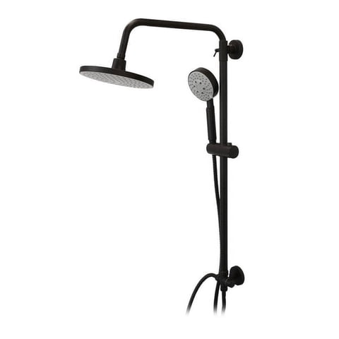 Stretto - Columna De Ducha Grifo Plato Llave Modelo Venti Negro Mate