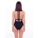 thumbnail image 2 of Traje de baño con escote en V Negro Talla M, 2 of 3
