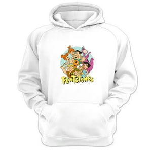 Genérico - Polerón Canguro Los Picapiedras Blanco Talla L Unisex