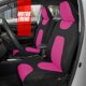 thumbnail image 2 of Fundas de Asiento Impermeables Motor Trend Rosa y Negro 60/40, 2 of 9
