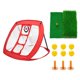 thumbnail image 1 of Alfombrilla De Práctica De Tiro De Golf Con Red De Astillas De Golf, Pelota, Camisetas, Patio Rojo, 1 of 5