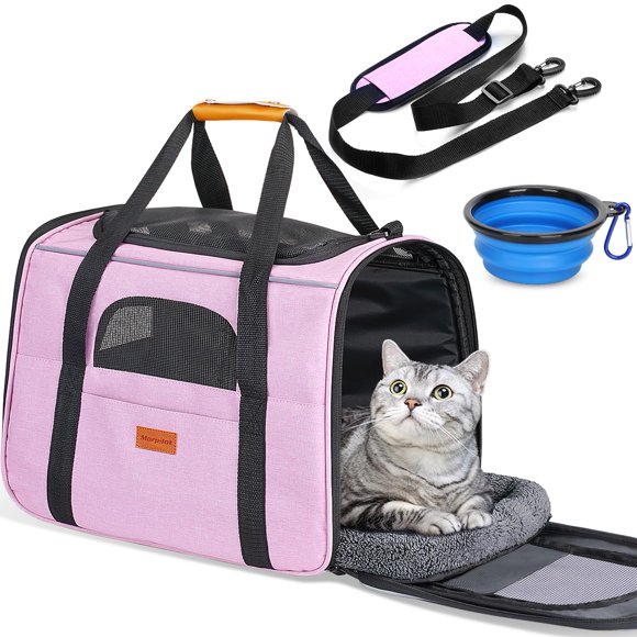 Transportín suave de viaje morpilot para gatos grande 44 × 31 × 34 cm