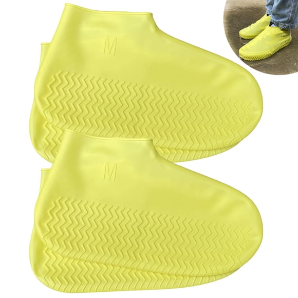Cubrezapatos impermeables de silicona antideslizantes LSDWL para lluvia, 2 pares