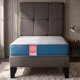 thumbnail image 1 of Cama 1 Plaza Europea América Azul Respaldo Atenas Tela Chocolate 90x190x60 Cm Resorte Bonell, 1 of 8