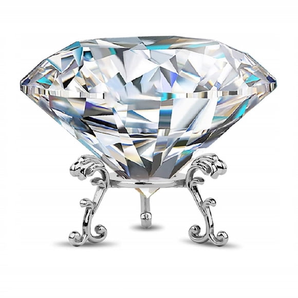 Escultura Adwikoso Diamante de Cristal 100 mm con Soporte
