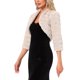 thumbnail image 4 of INSPIRE CHIC Chaqueta Bolero de Halloween para Mujer para Vestidos de Noche Boda Abierta Delantera Cortada Esponjosa Imitación de Piel XS Beige, 4 of 6