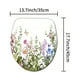 thumbnail image 1 of 1pc Floral Pattern Waterproof Shower Curtain With 12 Hooks, Non-Slip Bathroom Rug, Toilet U-Shape Mat, Toilet Lid Cover Pad, Bathroom Decor, 1 of 5