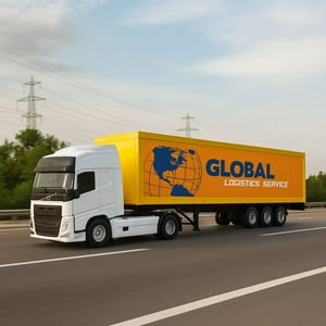 Toyng - Camión Escala 1:64 Volvo Tractor Trailer - Welly