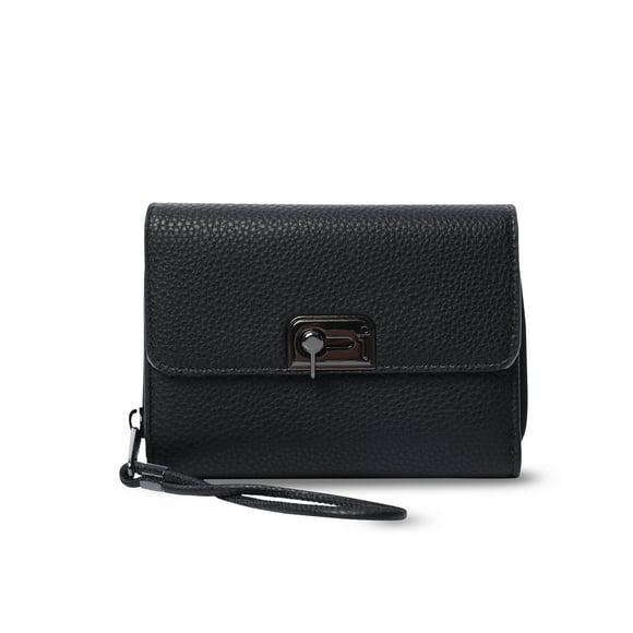 Billetera Totto Mujer Smooth Cri con RFID Blocker Negra