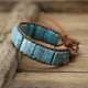 thumbnail image 1 of 1pc Bohemian Trendy Rectangular Cylindrical Colorful Woven Stone Bracelet For Men Artificial Jewelry, 1 of 4