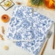 thumbnail image 2 of Juego de 2 paños de cocina AnyDesign Chinoiserie Floral, azul y blanco, 2 of 3