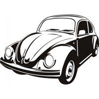 Rienda Libre Graphics - Decomural Vw Beetle Car Vintage Transport Ws-17867