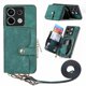 thumbnail image 1 of Funda Tipo Cartera con Correa Cruzada para Xiaomi Redmi Note 13 Pro 5G Protección Contra Golpes Verde, 1 of 6