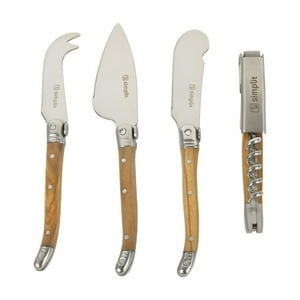 Set Cuchillos Para Queso 4 Pcs Provenza Simplit Marron