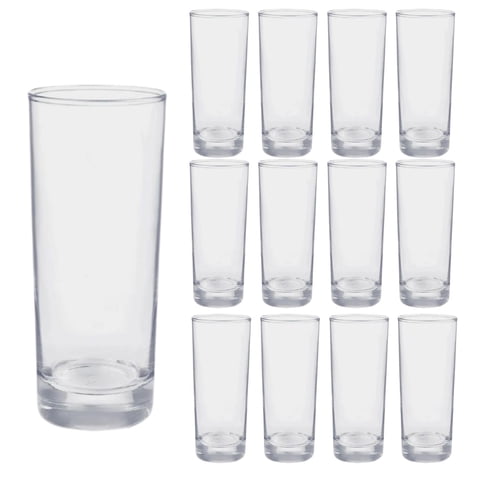 Cristar - Set 12 Vasos Lexington Altos 334Ml Elegante Vidrio