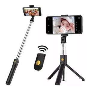 Genérico - Baston Selfies Con Bluetooth Tripode 2 Soporte Plegable Con Control