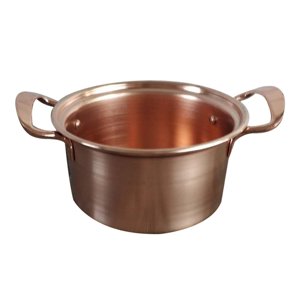 Bothyi - Olla De Cobre Resistente Para El Hogar Con Asas, Cacerola Práctica Para Sopa De Curry Y Ramyun