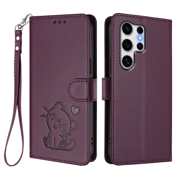 Funda Billetera Magnética para Samsung Galaxy S25 Ultra, Morado Oscuro