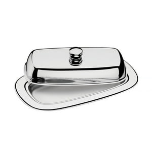 Mantequillera Rectangular Service De Acero Inoxidable Con Tapa Tramontina